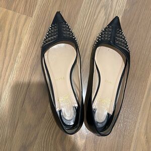 Christian louboutin black flats 37